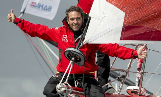 Transat Jacques Vabre 2017, Imoca Initiatives-Cœur, skippers Tanguy de Lamotte et Samantha Davies, le 15 Septembre 2017 - Photo: Vincent Curutchet / Initiatives Coeur