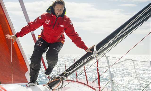 Transat Jacques Vabre 2017, Imoca Initiatives-Cœur, skippers Tanguy de Lamotte et Samantha Davies, le 15 Septembre 2017 - Photo: Vincent Curutchet / Initiatives Coeur