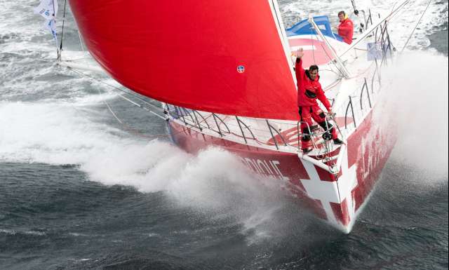 banque image en vue de la transat Jacques Vabre 2017 pour l'Imoca La Fabrique, skippers Alan Roura et Frédéric Denis, le 22 Septembre 2017 - Photo Christophe Breschi / La Fabrique 