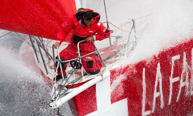 banque image en vue de la transat Jacques Vabre 2017 pour l'Imoca La Fabrique, skippers Alan Roura et Frédéric Denis, le 22 Septembre 2017 - Photo Christophe Breschi / La Fabrique 