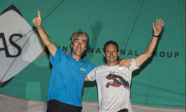 4th place in Multi 50 category for La French Tech Rennes Saint-Malo, skippers Gilles Lamire and Thierry Duprey du Vorsent, during arrivals of the duo sailing race Transat Jacques Vabre 2017 from Le Havre (FRA) to Salvador de Bahia (BRA), on November 18th, 2017 - Photo Jean-Marie Liot / ALeA / TJV17