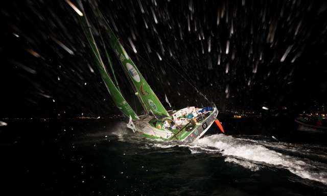 Winner Class 40 category in 17d 10h 44mn 15s  - VandB, skippers Maxime Sorel and Antoine Carpentier, during arrivals of the duo sailing race Transat Jacques Vabre 2017 from Le Havre (FRA) to Salvador de Bahia (BRA), on November 22nd, 2017 - Photo Jean-Louis Carli / ALeA / TJV2017