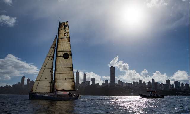 10th place in Class 40 category - OBPORTUS IV, skippers Olivier Roussey and Philippe Burger, during arrivals of the duo sailing race Transat Jacques Vabre 2017 from Le Havre (FRA) to Salvador de Bahia (BRA), on November 26th, 2017 - Photo Jean-Marie Liot / ALeA / TJV2017