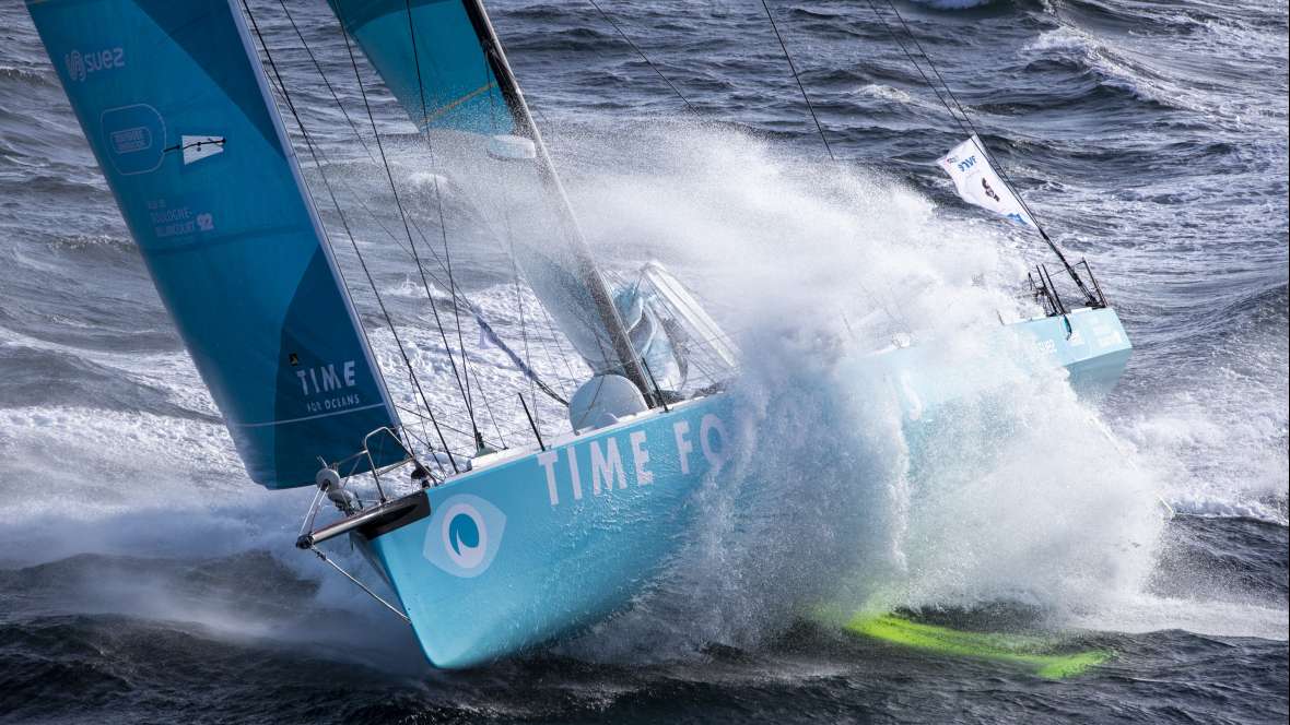 Message de la mer :   Stéphane Le Diraison et  François Guiffant Time for Oceans (IMOCA)