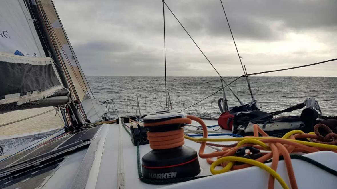 Message de la mer :  Mathieu Claveau Prendre la mer, Agir pour la forêt (Class40)