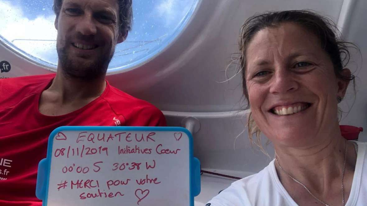 Words from the sea: Samantha Davies (Britain) and Paul Meilhat (France), Initiatives-Cœur (IMOCA)