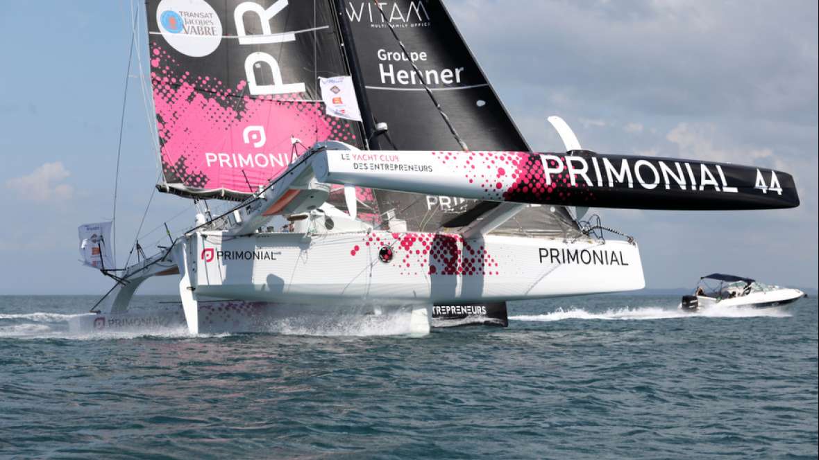 Primonial, troisième de la Transat Jacques Vabre Normandie Le Havre en Multi50.