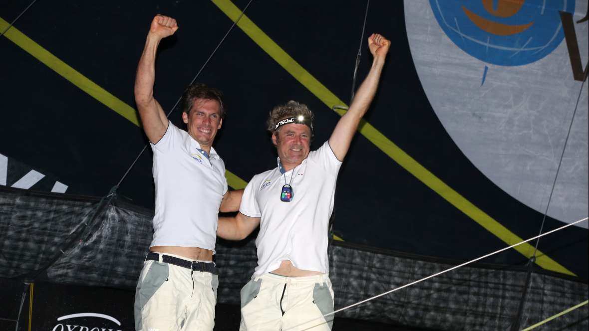 Apivia, vainqueur de la Transat Jacques Vabre Normandie Le Havre en IMOCA.