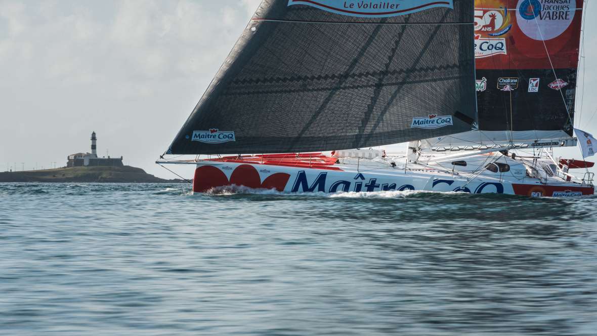 Maître CoQ onzième de la Transat Jacques Vabre Normandie Le Havre en Imoca