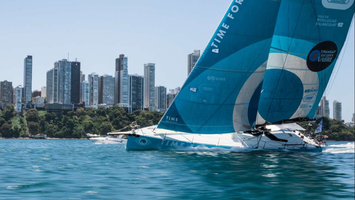 Time for Oceans, vingtième de la Transat Jacques Vabre Normandie Le Havre en IMOCA